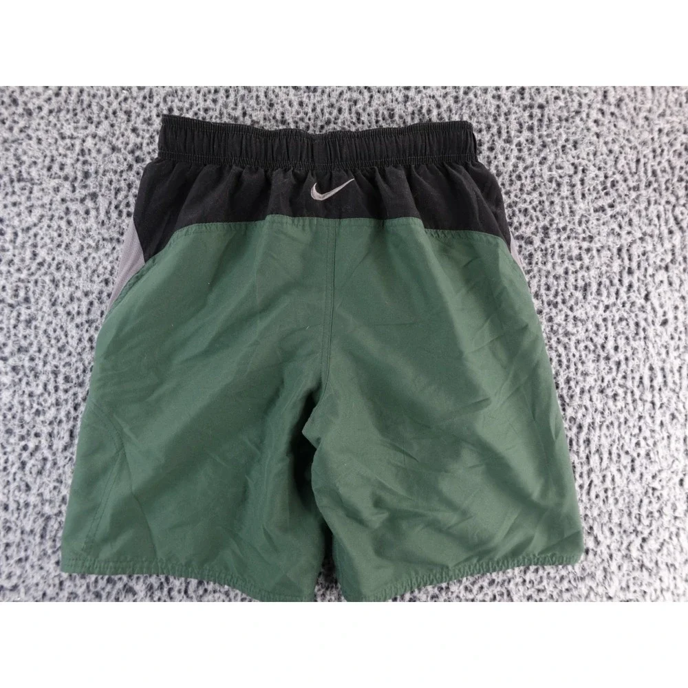 Nike Mens Athletic Shorts Green Black Grey Mesh Lined Drawstring Size‎ Small